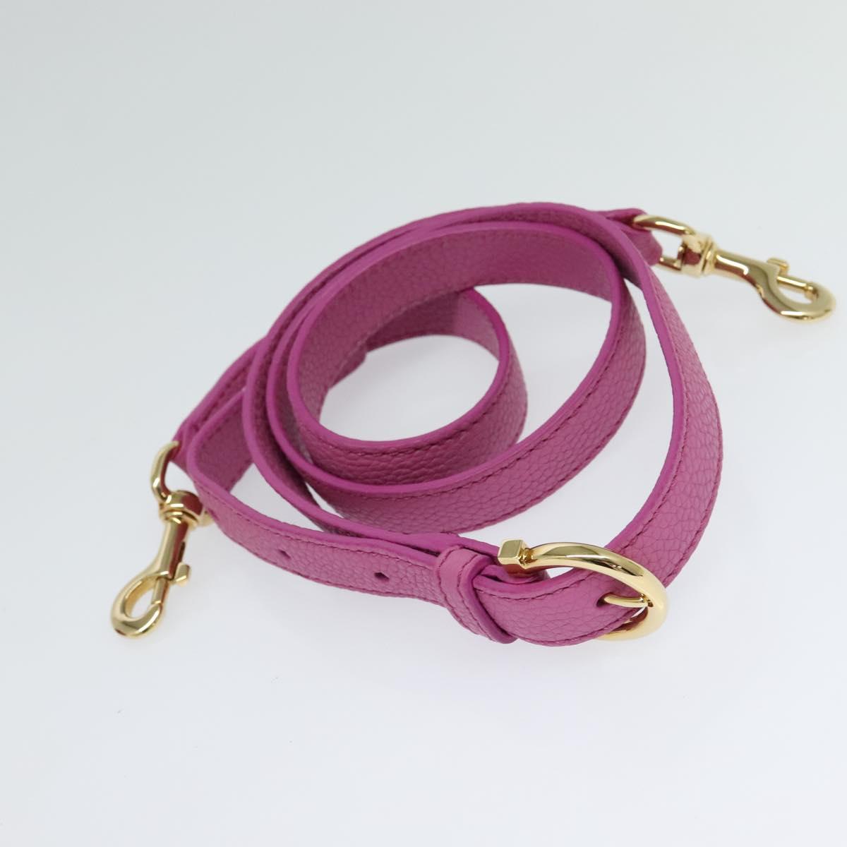 Salvatore Ferragamo Gancini Hand Bag Leather 2way Pink Gold Auth mr1123V