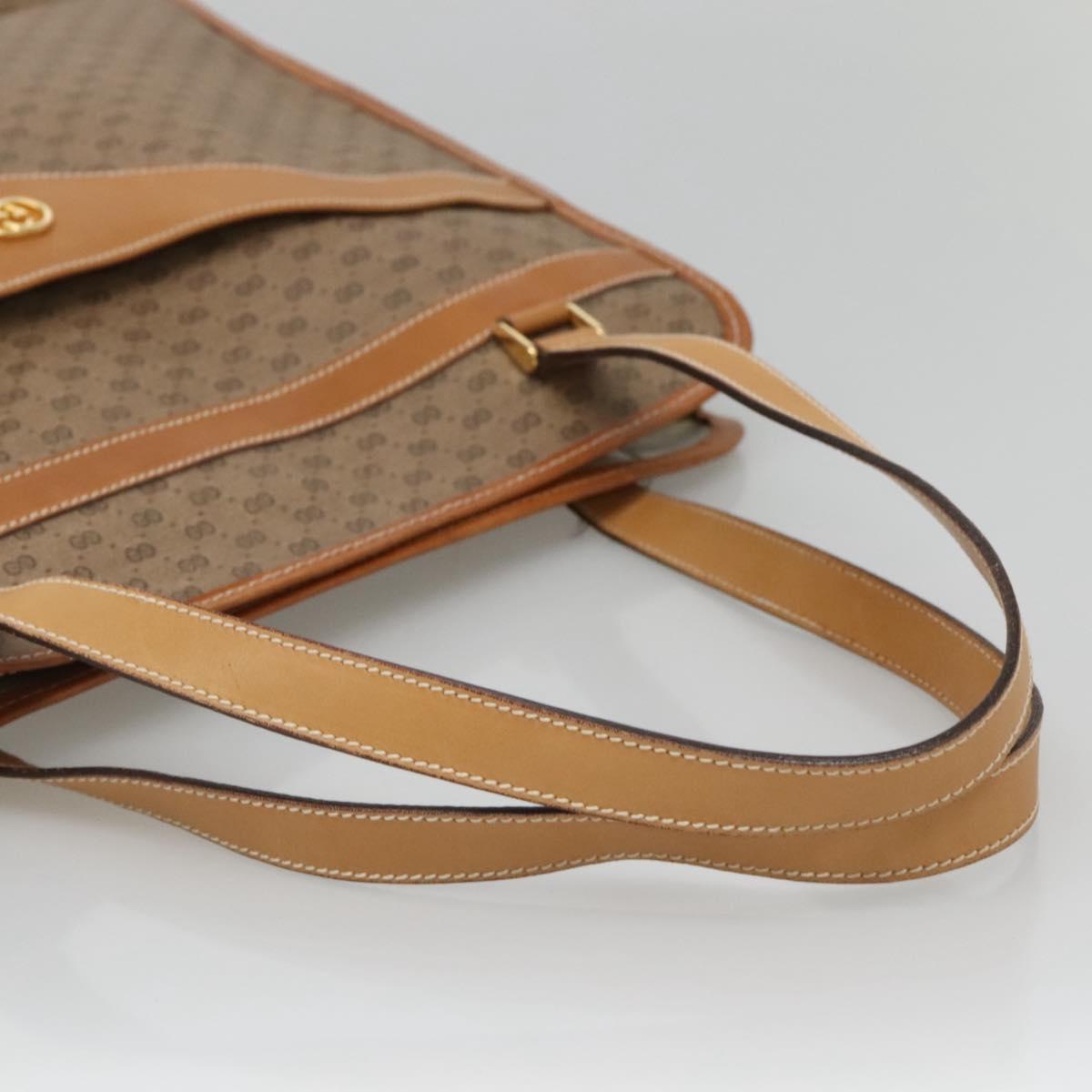 GUCCI Micro GG Supreme Tote Bag PVC Beige Auth mr1148