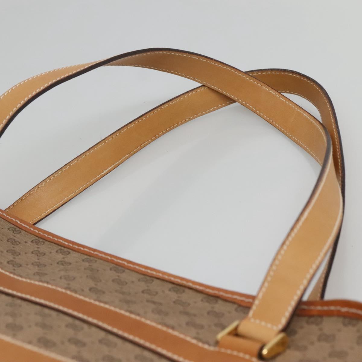 GUCCI Micro GG Supreme Tote Bag PVC Beige Auth mr1148