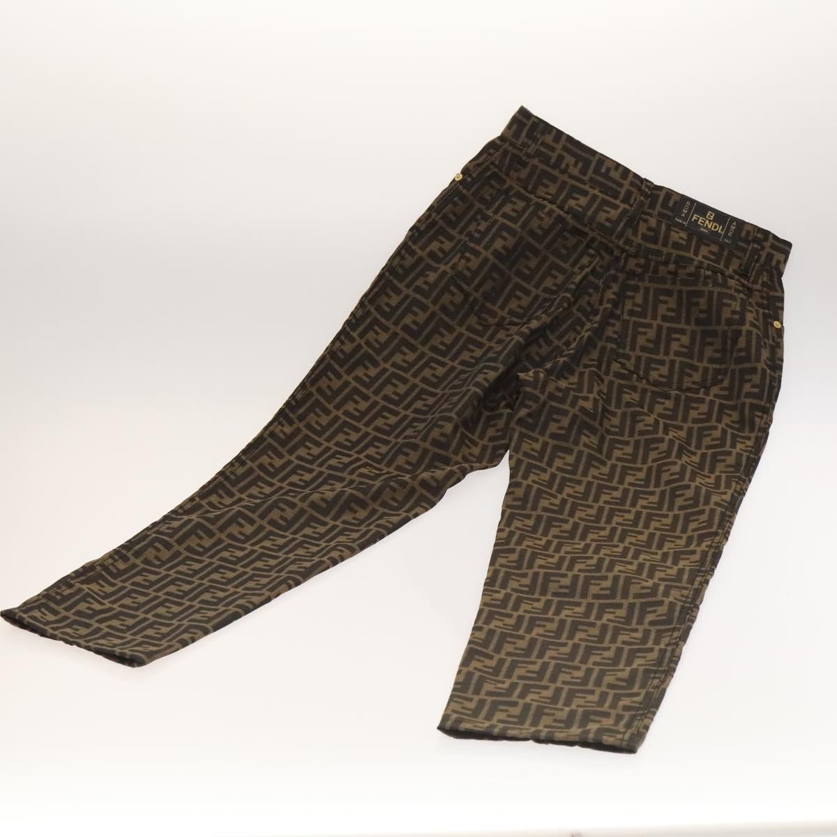 FENDI Zucca Canvas Tank Top Pants Setup Brown Auth mr1155