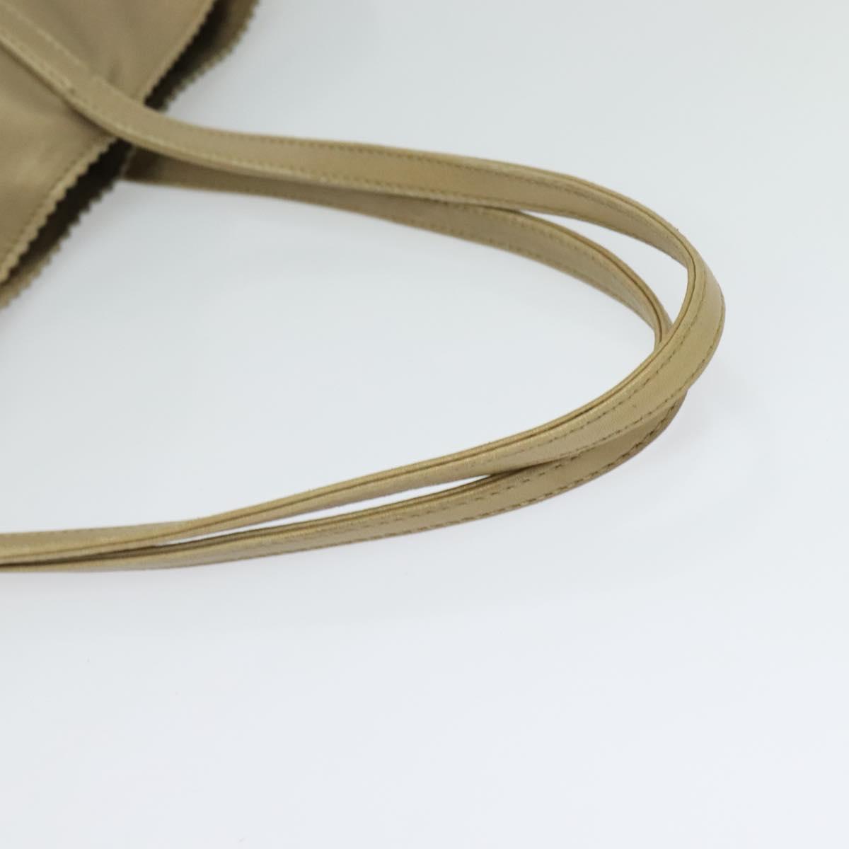 LOEWE Anagram Tote Bag Leather Beige Gold Auth mr1182