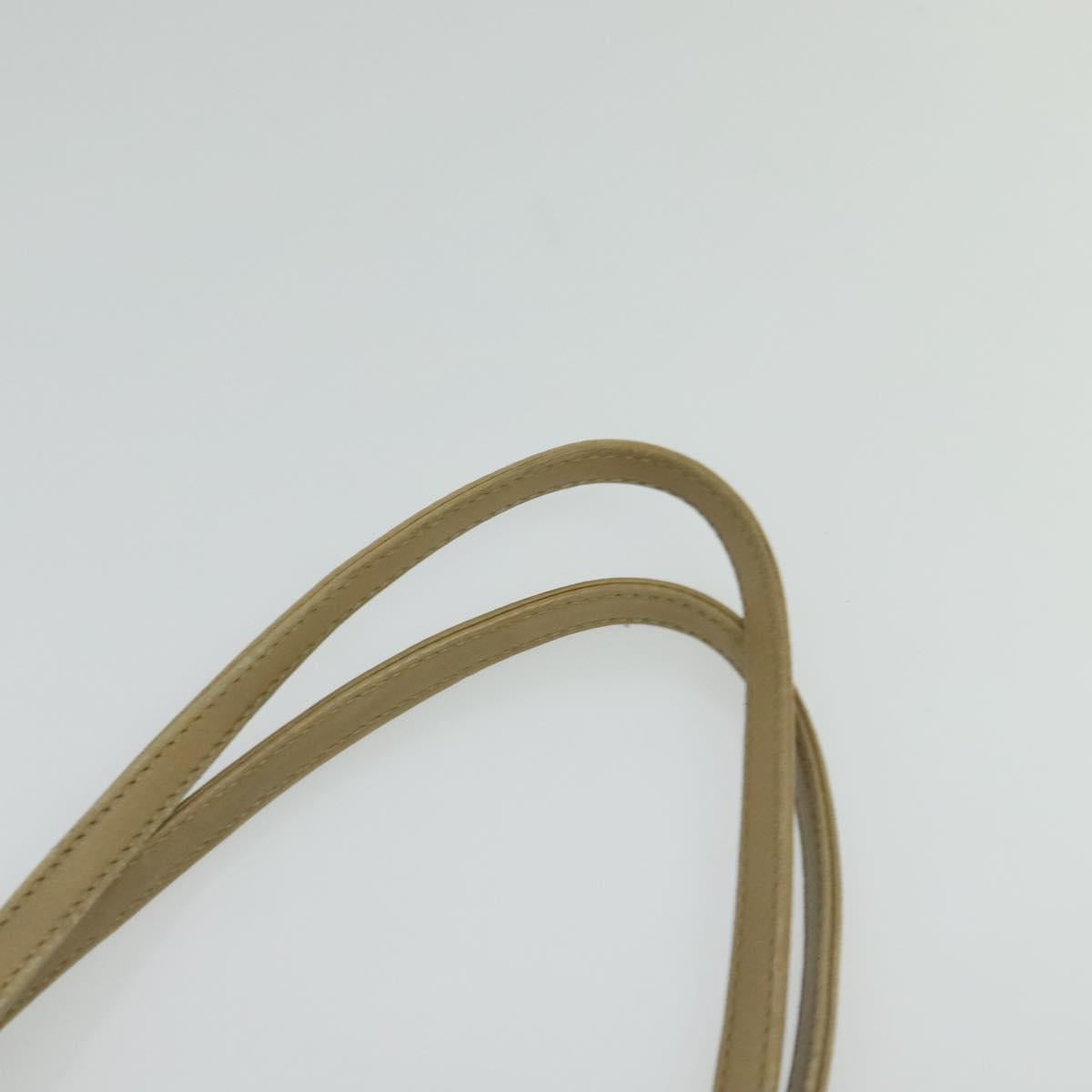 LOEWE Anagram Tote Bag Leather Beige Gold Auth mr1182