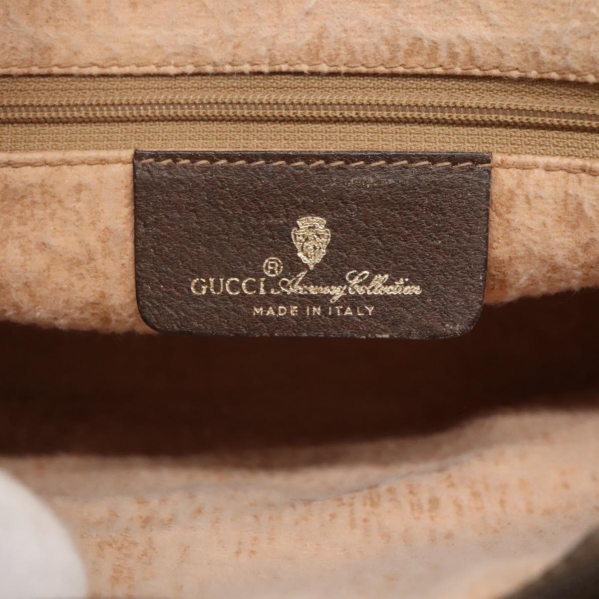 GUCCI GG Supreme Clutch Bag PVC Beige 97 01 037 Auth mr1199