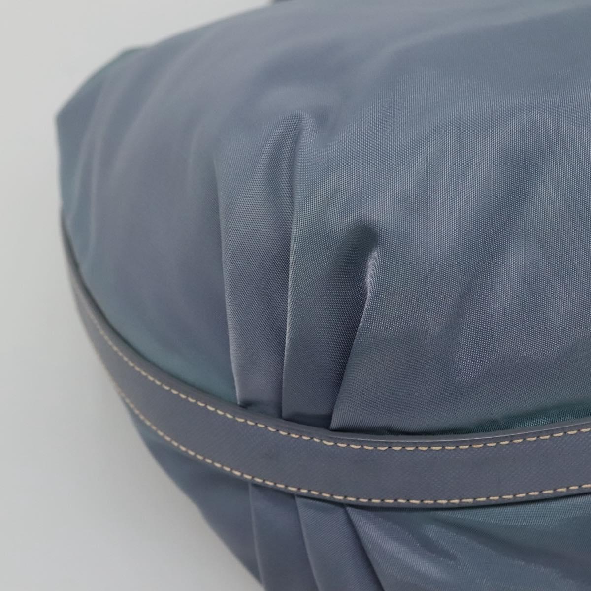 PRADA Shoulder Bag Nylon Blue Silver Auth mr1259