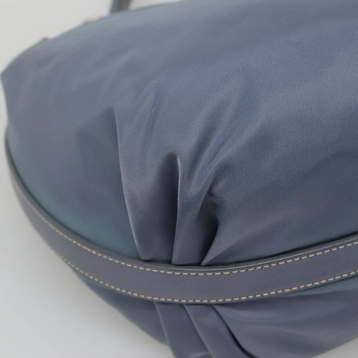 PRADA Shoulder Bag Nylon Blue Silver Auth mr1259