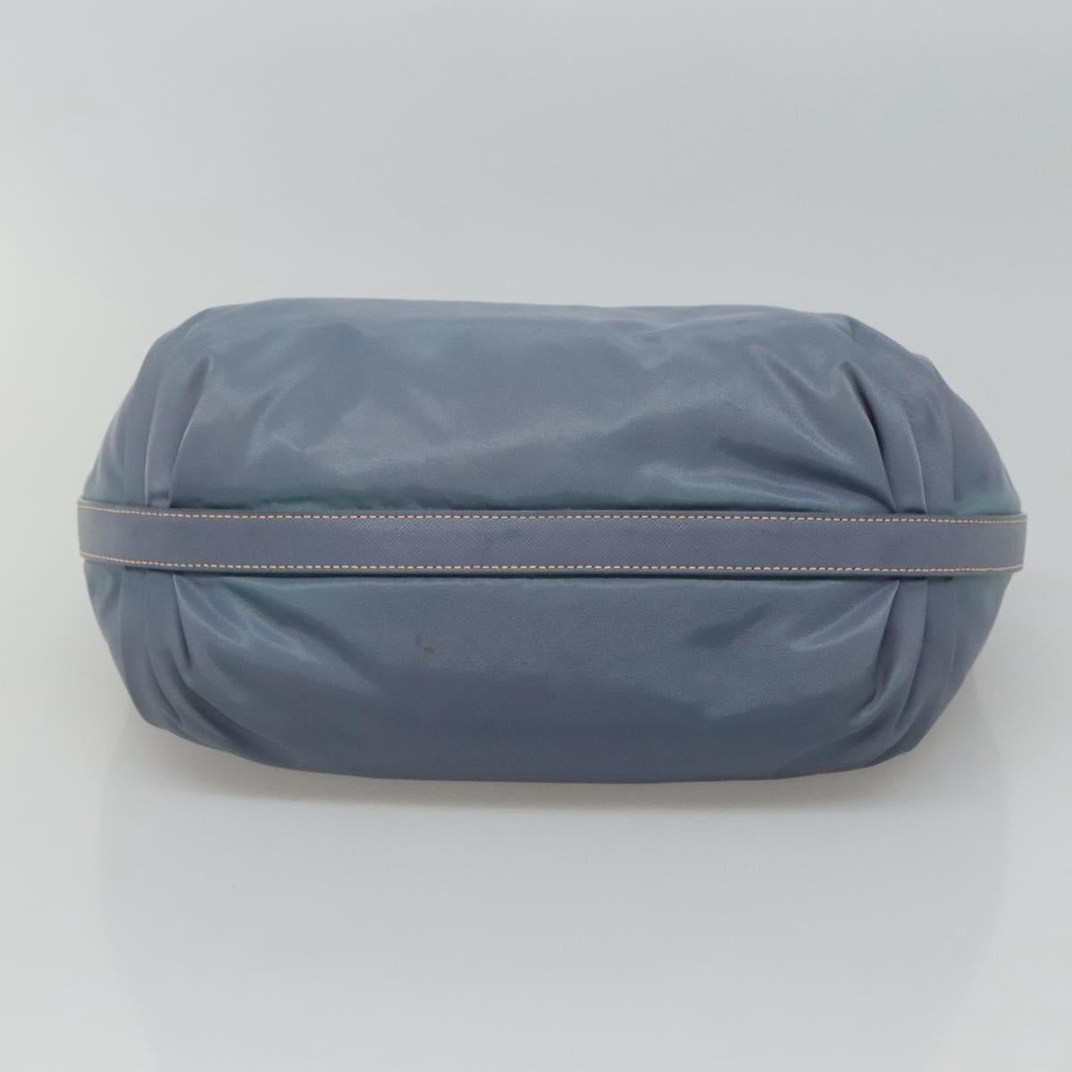 PRADA Shoulder Bag Nylon Blue Silver Auth mr1259