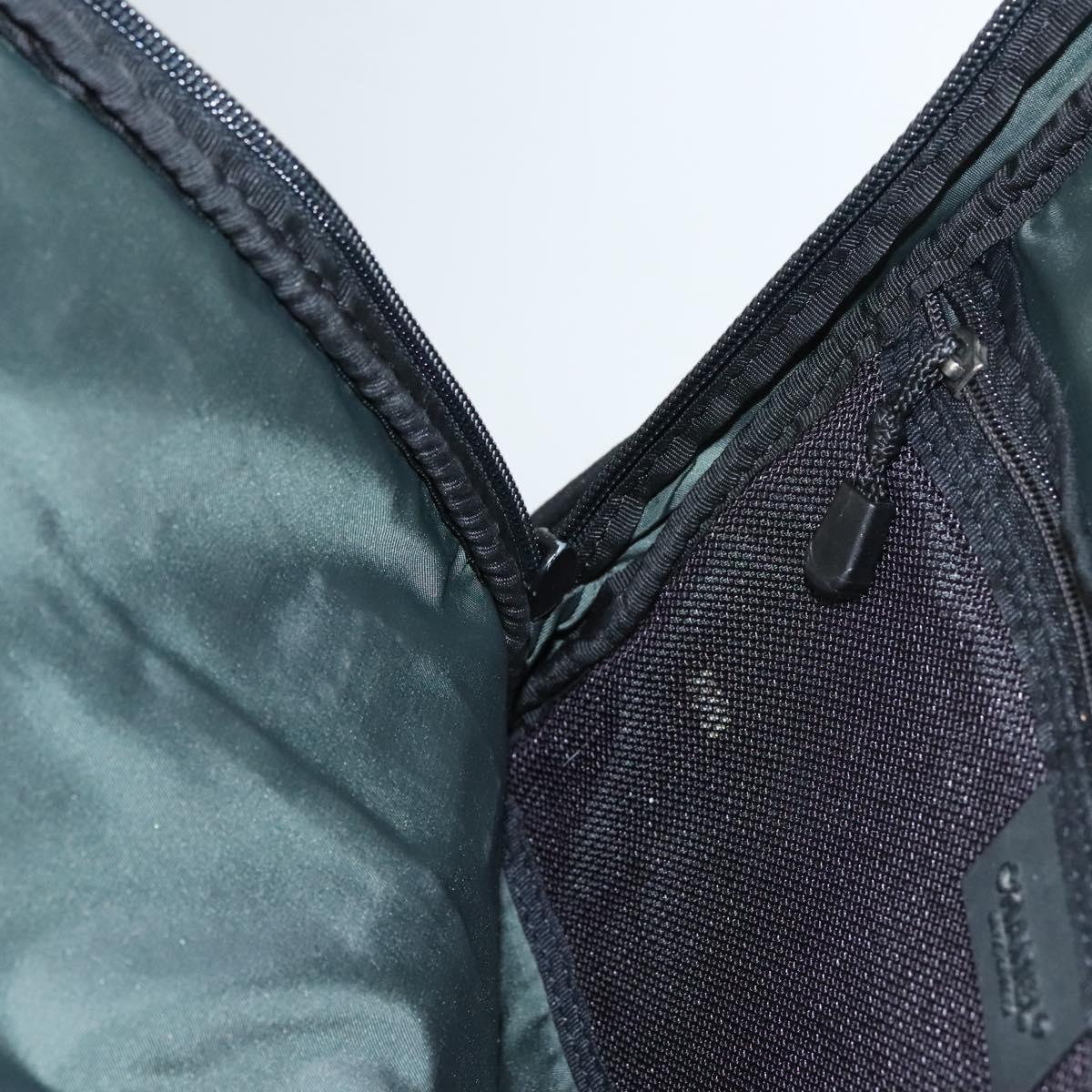 CHANEL Sports Backpack Canvas nylon Green Brown CC Auth mr1265
