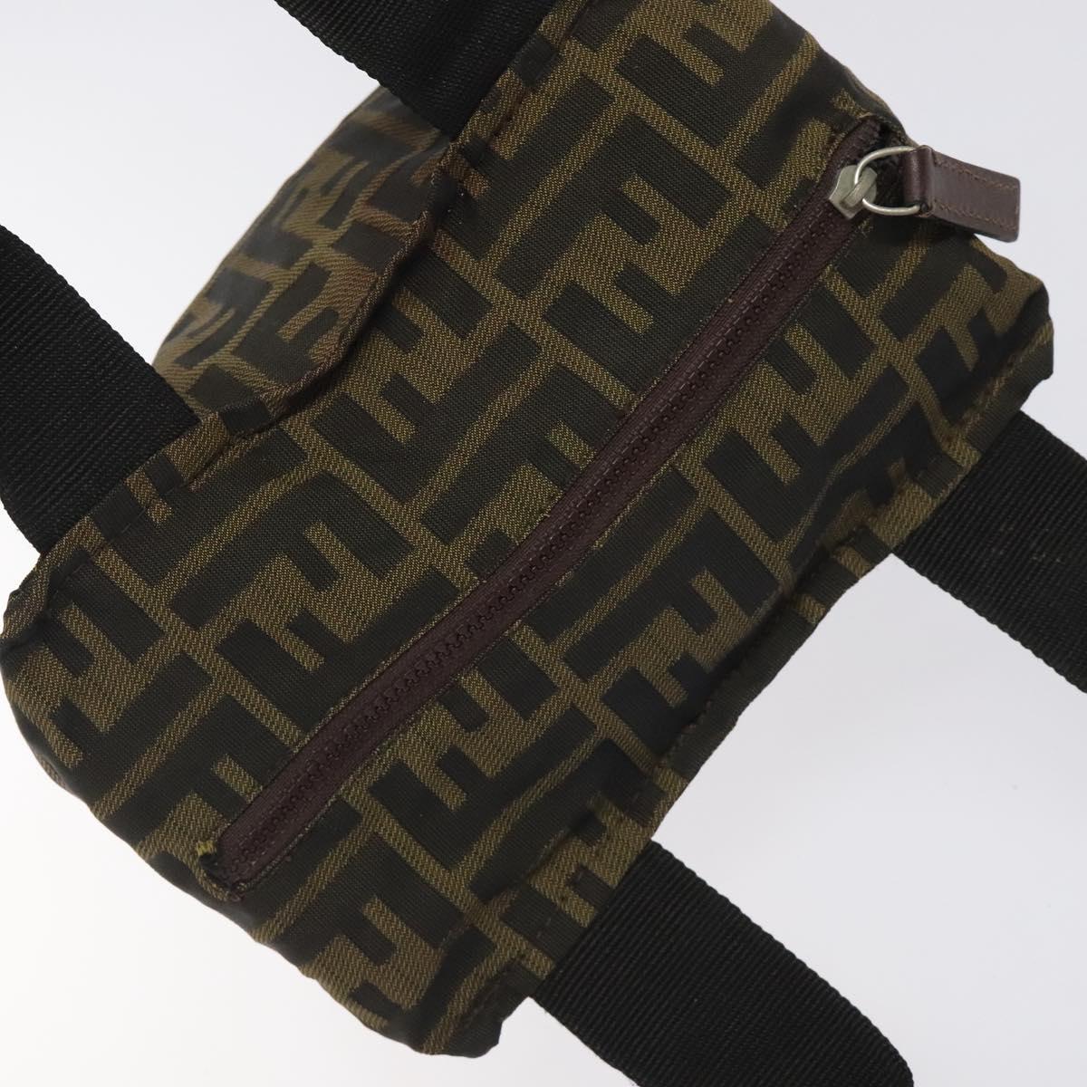 FENDI Zucca Canvas Mini Hand Bag Brown Brown Auth mr1287