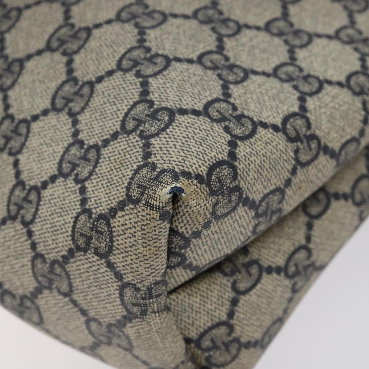 GUCCI GG Supreme Sherry Line Tote Bag PVC Navy 39 02 003 Auth mr1292