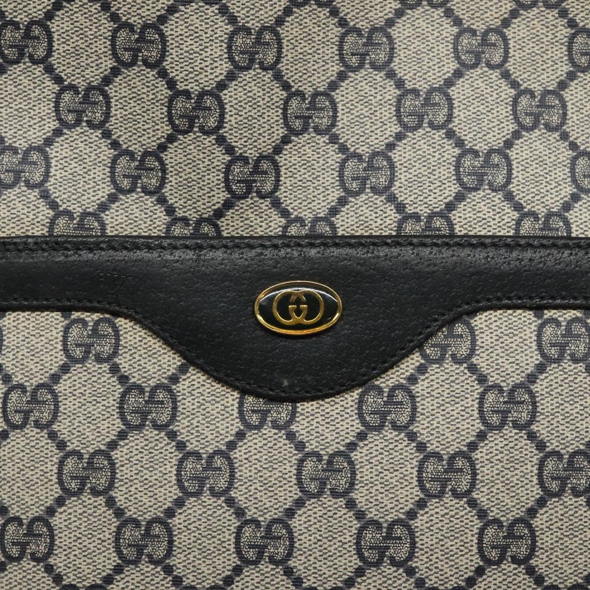 GUCCI GG Supreme Sherry Line Tote Bag PVC Navy 39 02 003 Auth mr1292