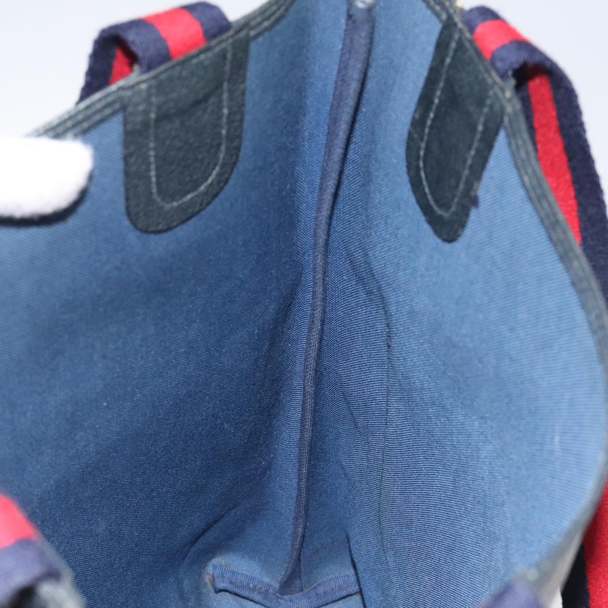 GUCCI GG Supreme Sherry Line Tote Bag PVC Navy 39 02 003 Auth mr1292