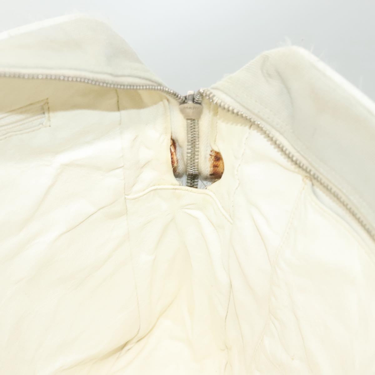 CHANEL Shoulder Bag Canvas Gray Silver CC Auth mr1301