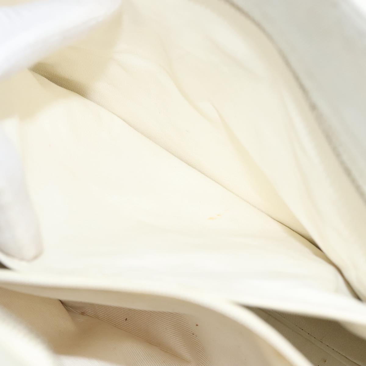 CHANEL Shoulder Bag Canvas Gray Silver CC Auth mr1301