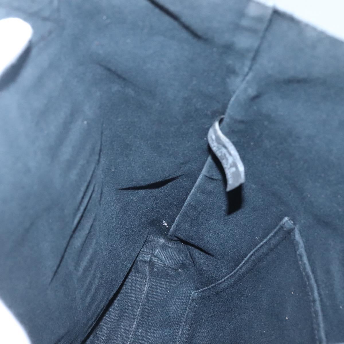 HERMES Fourre Tout Cabas Tote Bag Canvas Black Auth mr1312