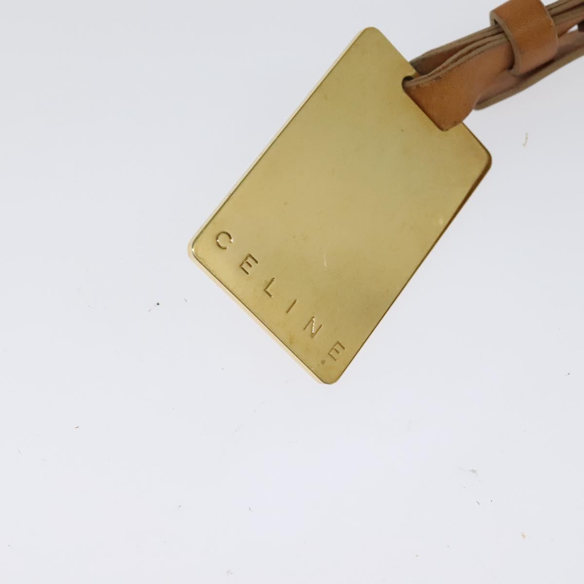 CELINE C Macadam Canvas Shoulder Bag Suede Brown Gold Auth mr1313