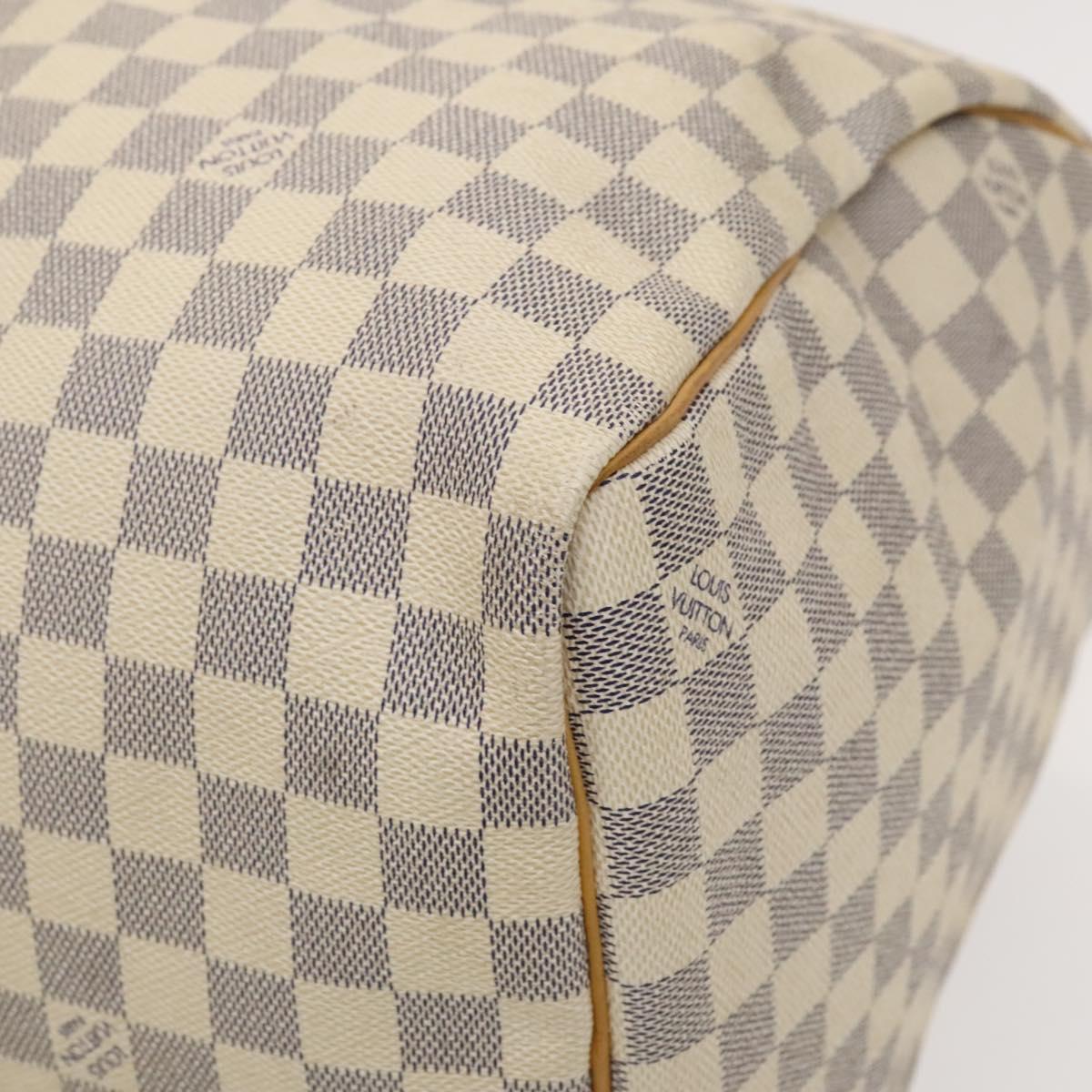 LOUIS VUITTON Damier Azur Keepall 50 Boston Bag N41430 LV Auth mr1315