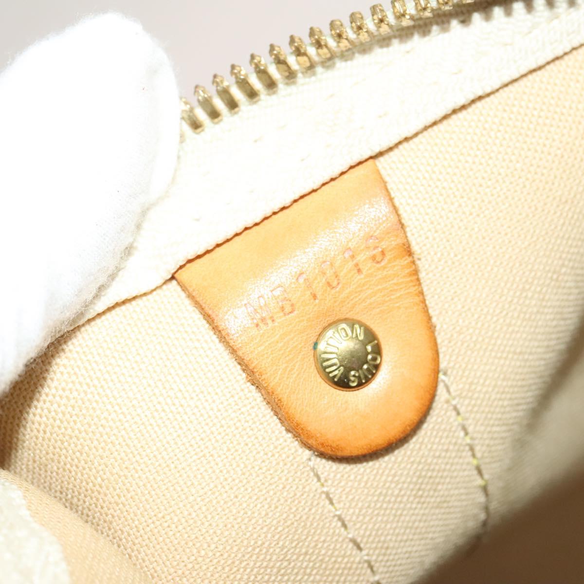 LOUIS VUITTON Damier Azur Keepall 50 Boston Bag N41430 LV Auth mr1315