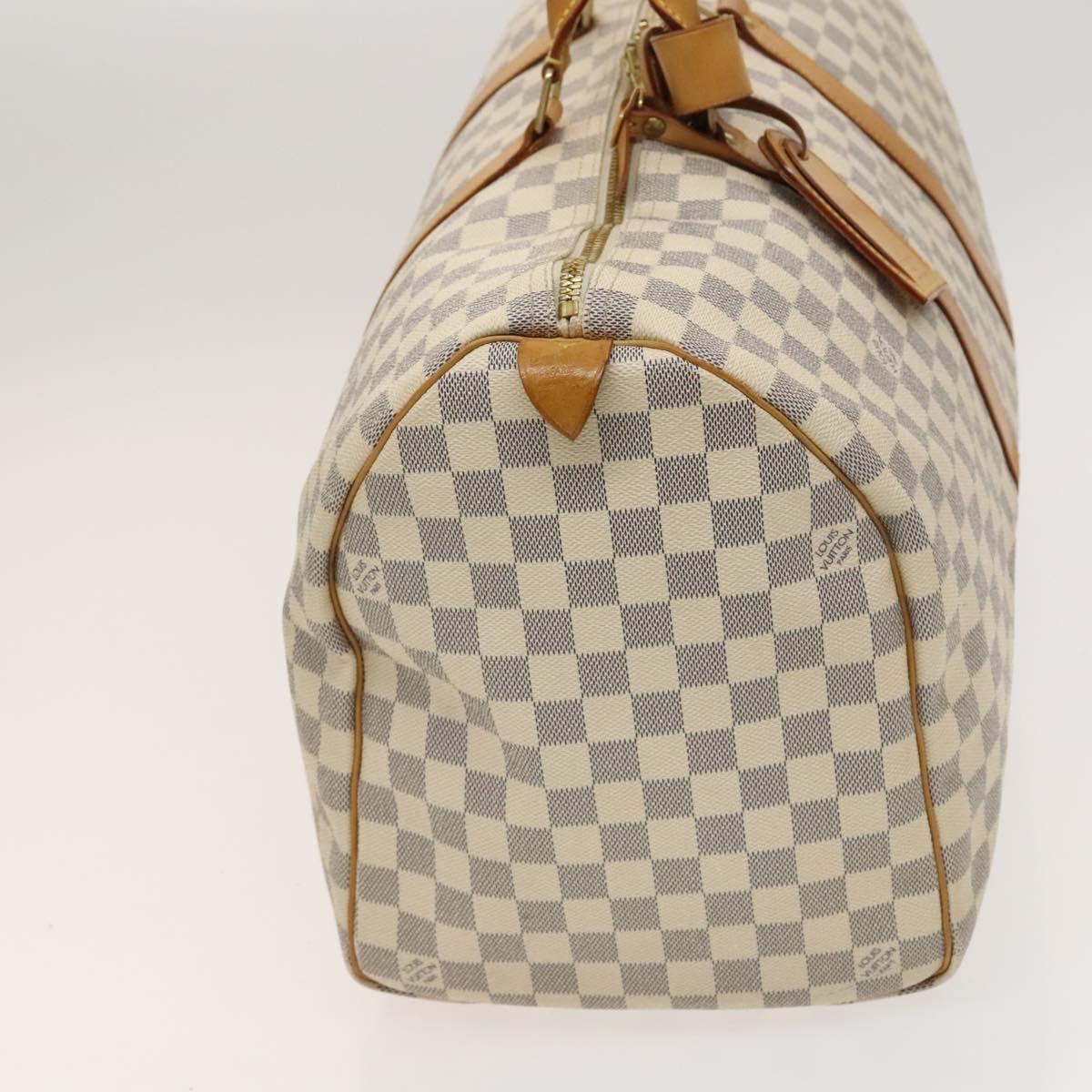 LOUIS VUITTON Damier Azur Keepall 50 Boston Bag N41430 LV Auth mr1315
