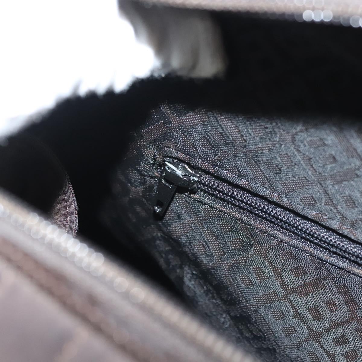 BALLY Quilted Boston Bag Nylon Black Silver Auth mr1328