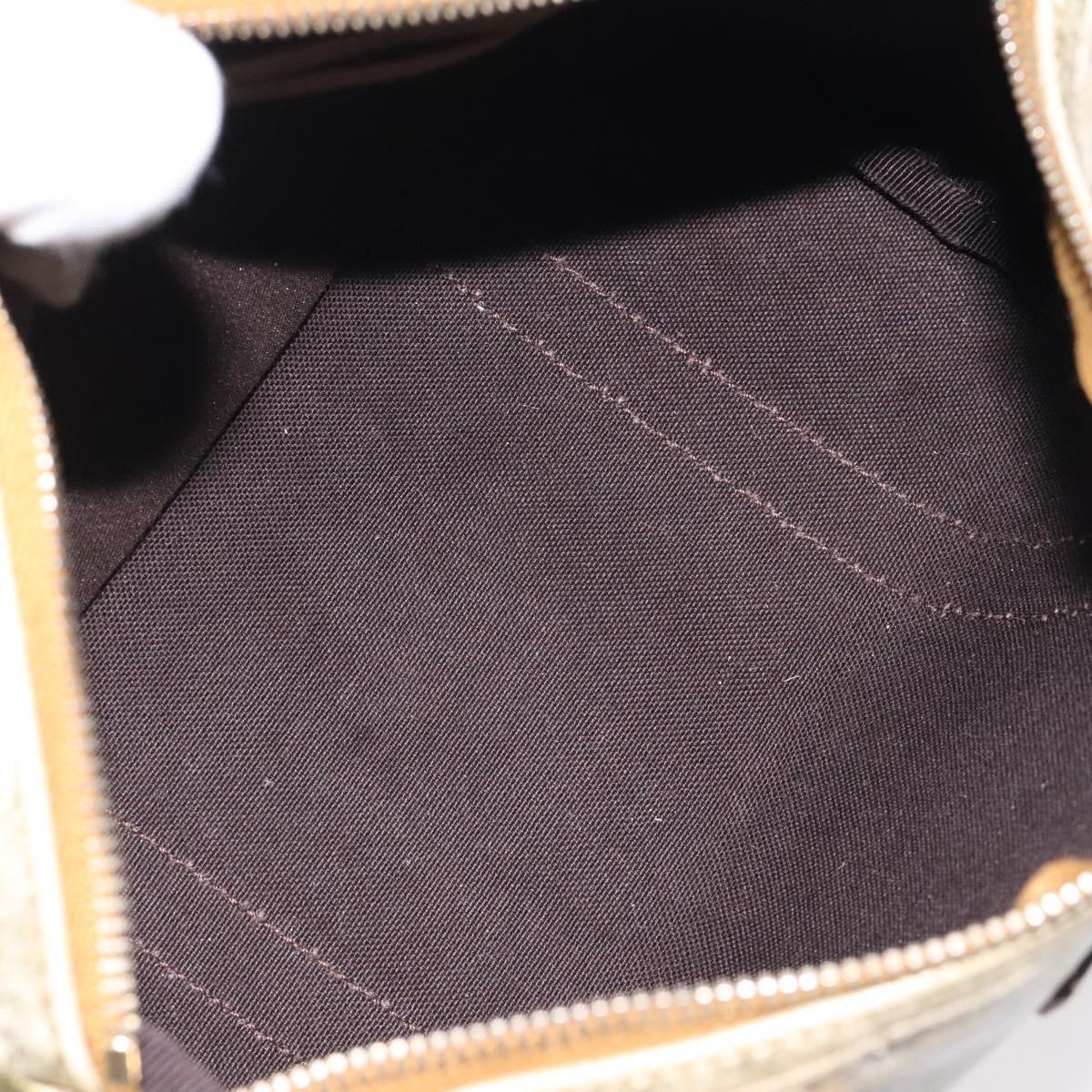 GUCCI GG Crystal Hand Bag Coated Canvas Beige Gold 193604 Auth mr1331