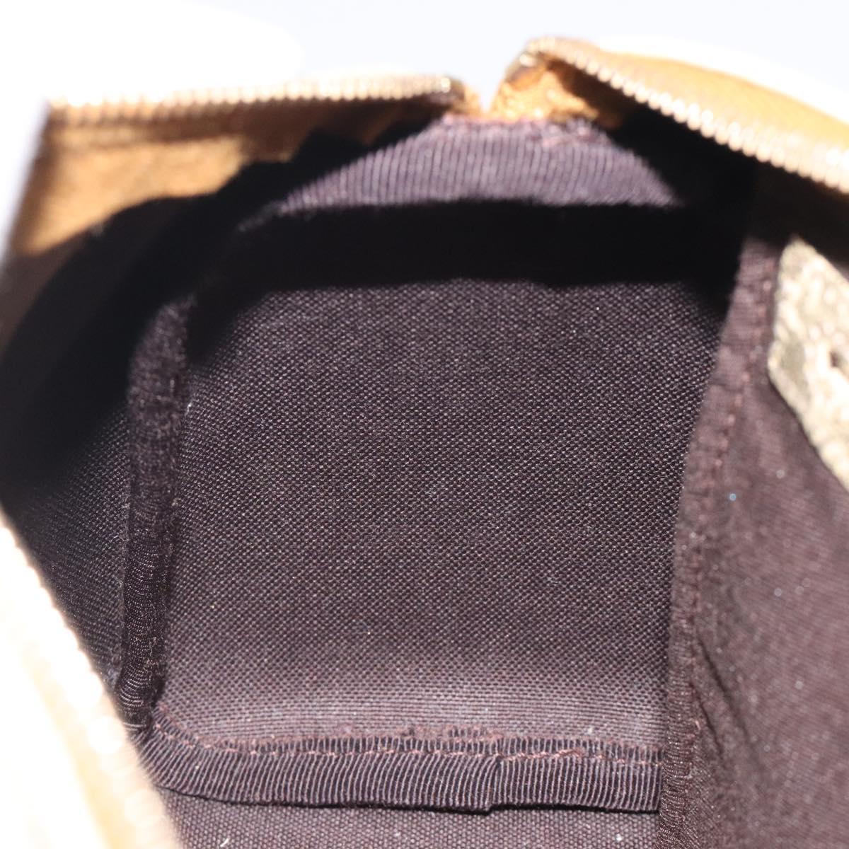 GUCCI GG Crystal Hand Bag Coated Canvas Beige Gold 193604 Auth mr1331