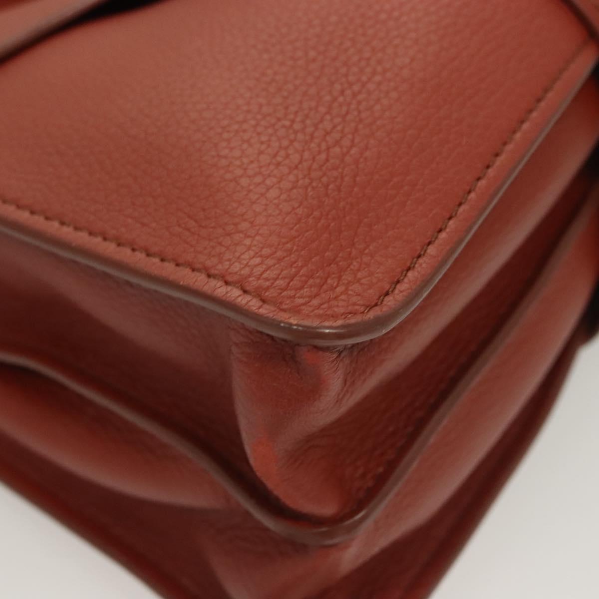 Chloe Abbey Hand Bag Leather 2way Brown Gold Auth mr1375