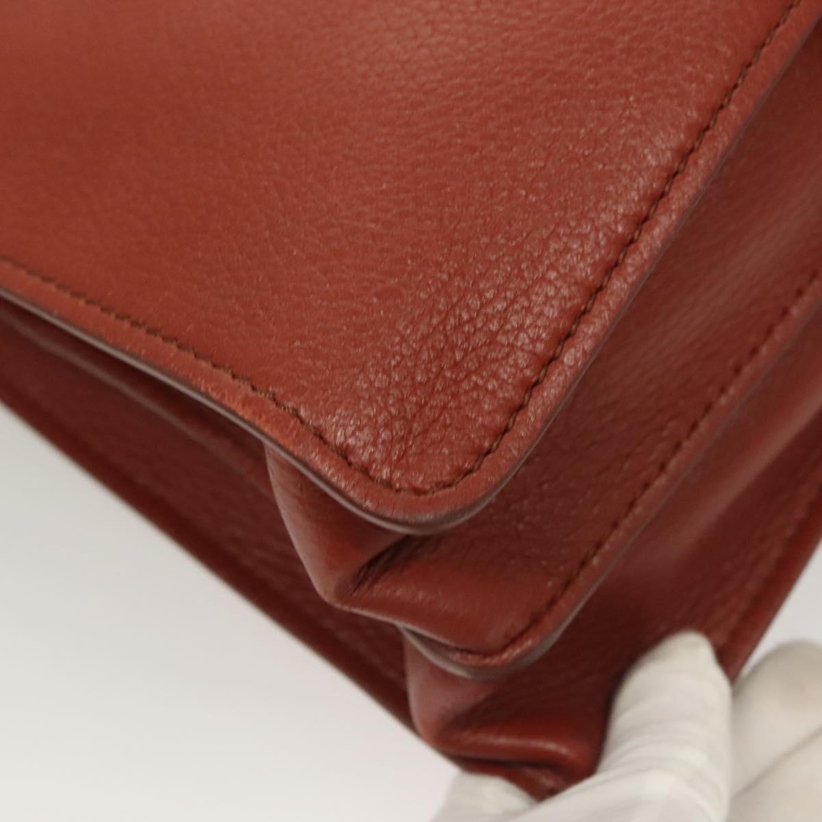 Chloe Abbey Hand Bag Leather 2way Brown Gold Auth mr1375