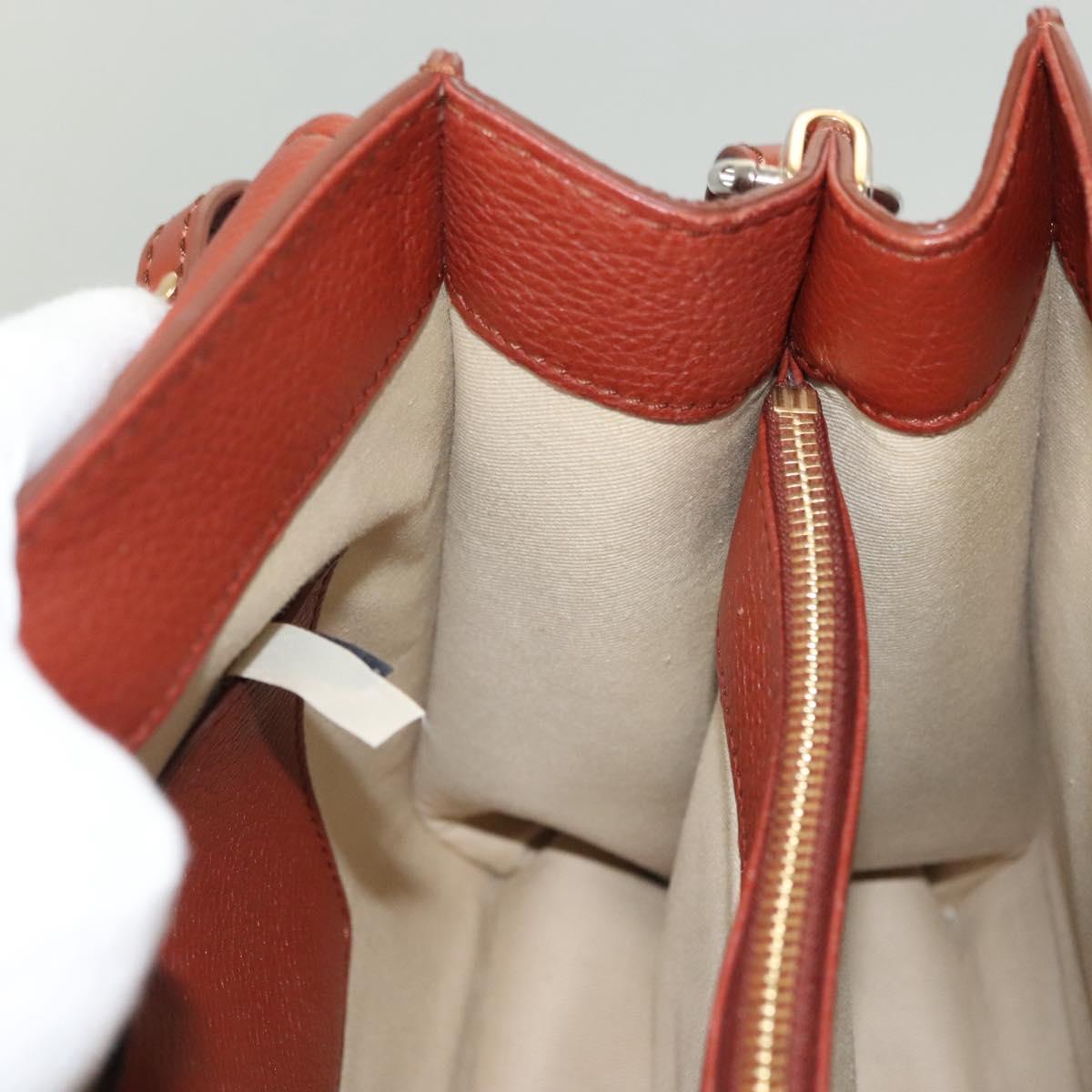 Chloe Abbey Hand Bag Leather 2way Brown Gold Auth mr1375