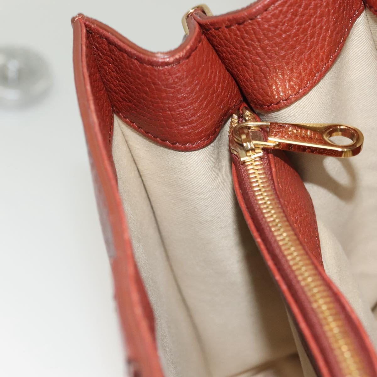 Chloe Abbey Hand Bag Leather 2way Brown Gold Auth mr1375