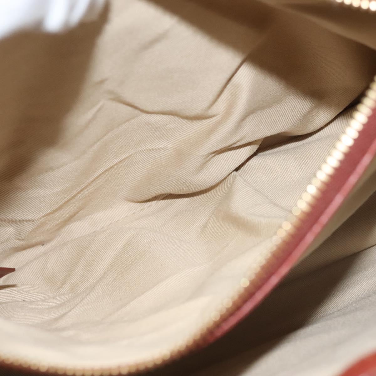 Chloe Abbey Hand Bag Leather 2way Brown Gold Auth mr1375