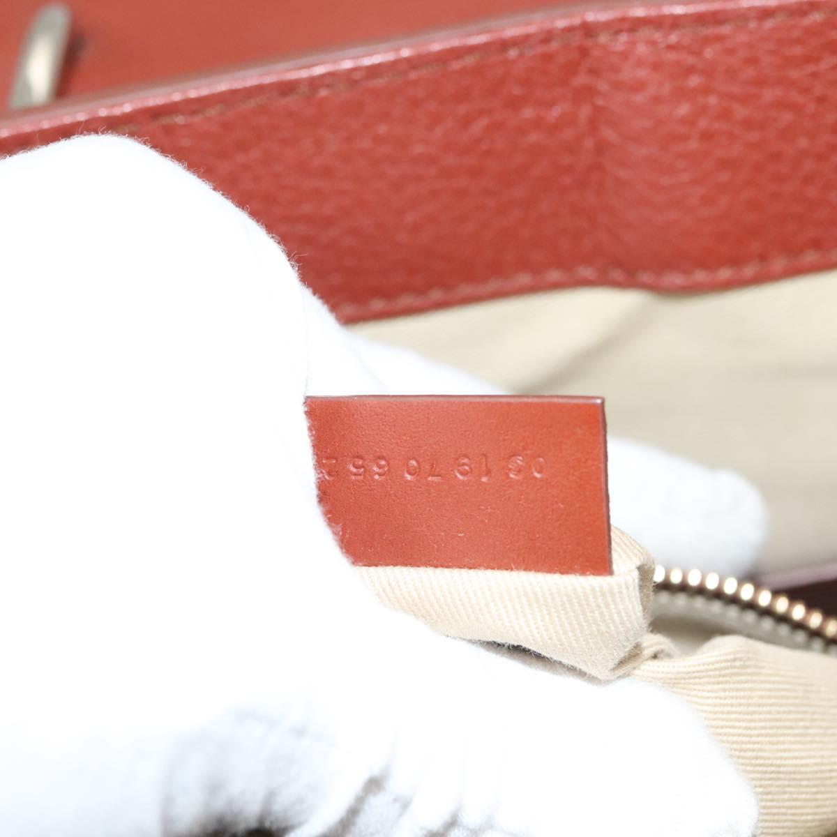 Chloe Abbey Hand Bag Leather 2way Brown Gold Auth mr1375