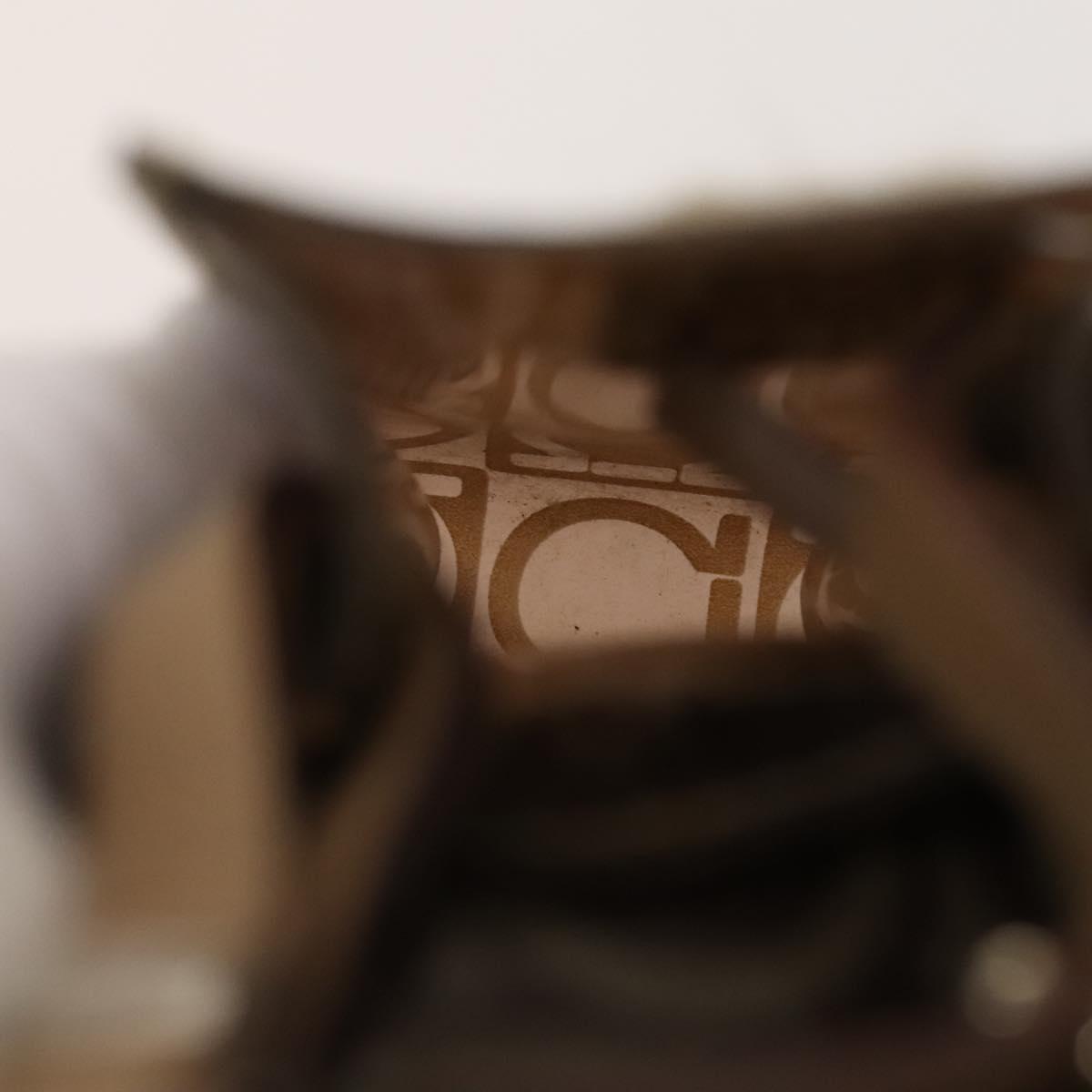 Salvatore Ferragamo Hand Bag Vinyl 2Set Brown Auth mr1382