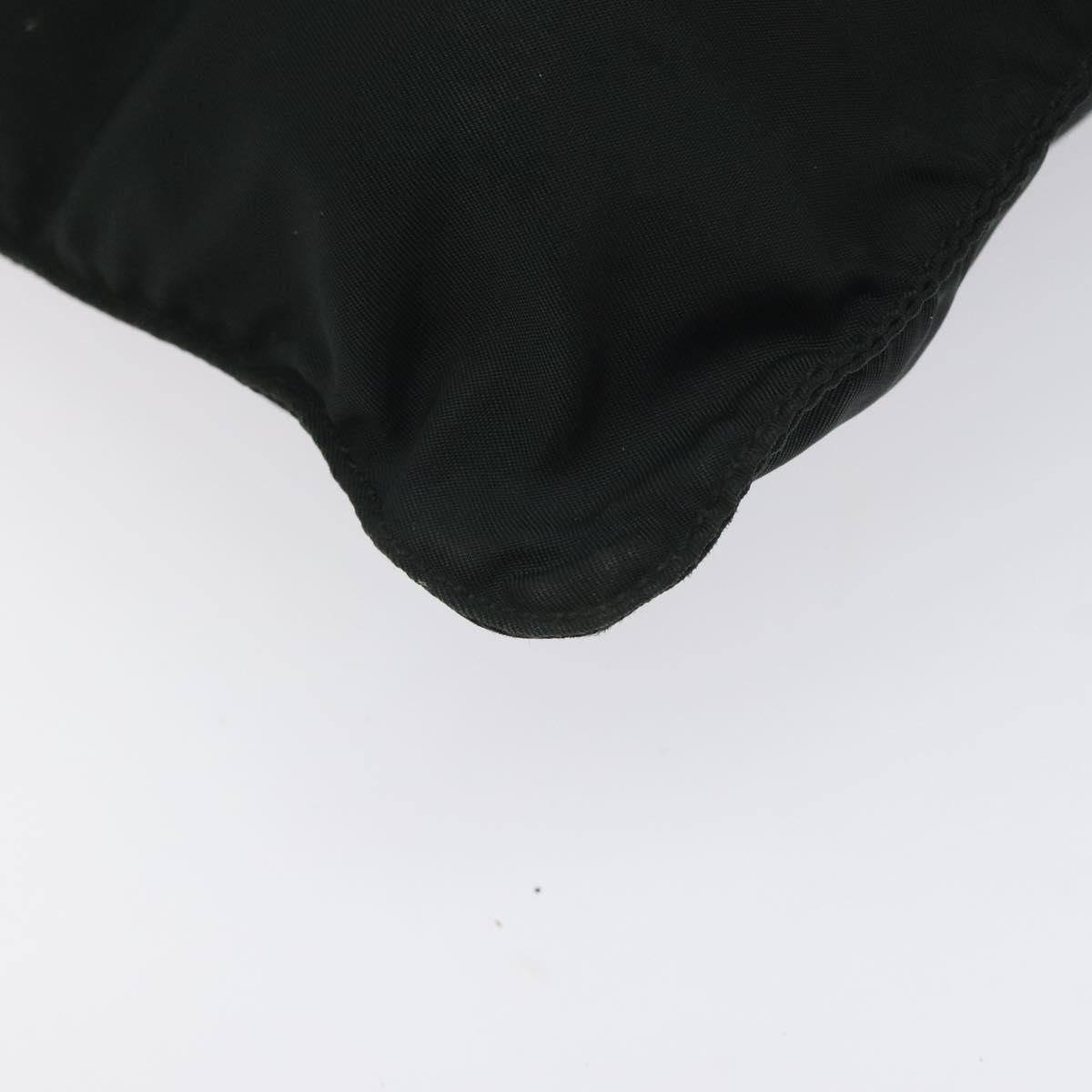 PRADA Shoulder Bag Nylon Black Silver Auth mr1401