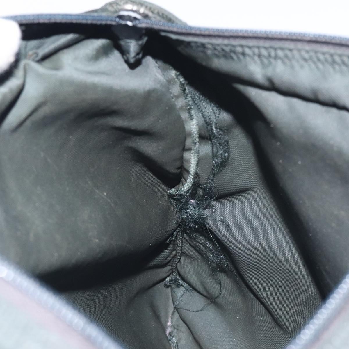 PRADA Shoulder Bag Nylon Black Silver Auth mr1401