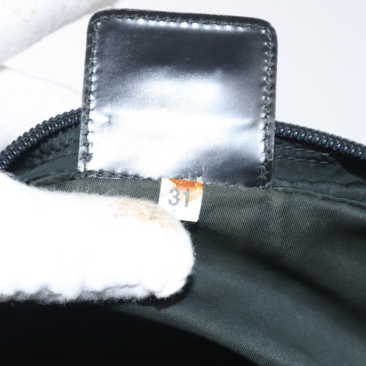 PRADA Shoulder Bag Nylon Black Silver Auth mr1401