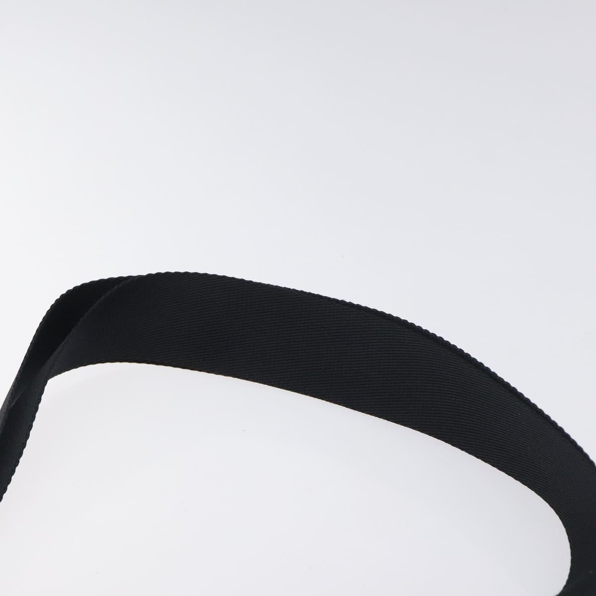 PRADA Shoulder Bag Nylon Black Silver Auth mr1401