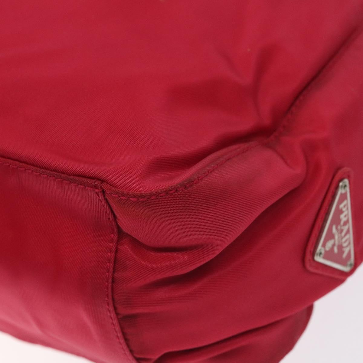 PRADA Hand Bag Nylon Plastic Pink Clear Auth mr1402