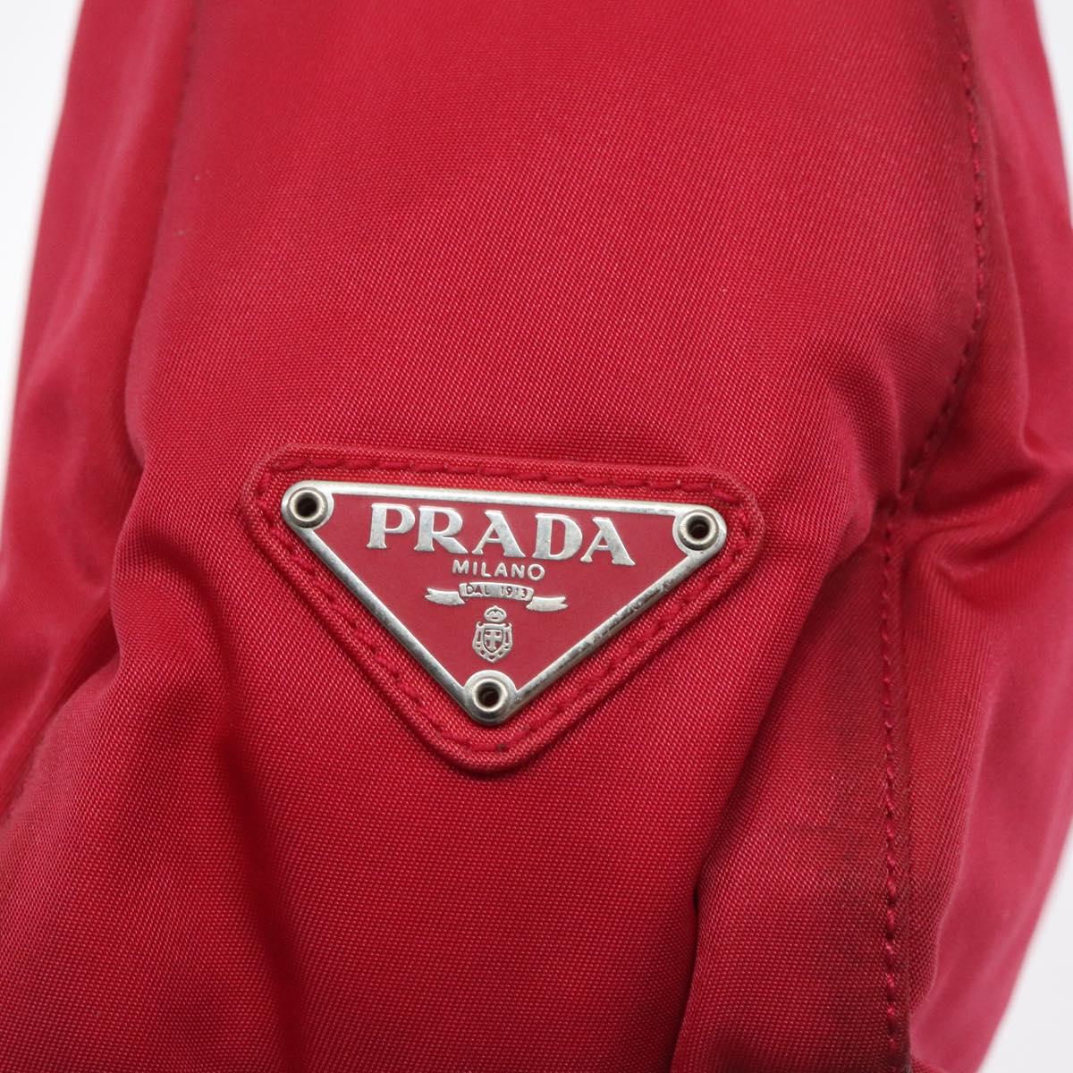 PRADA Hand Bag Nylon Plastic Pink Clear Auth mr1402