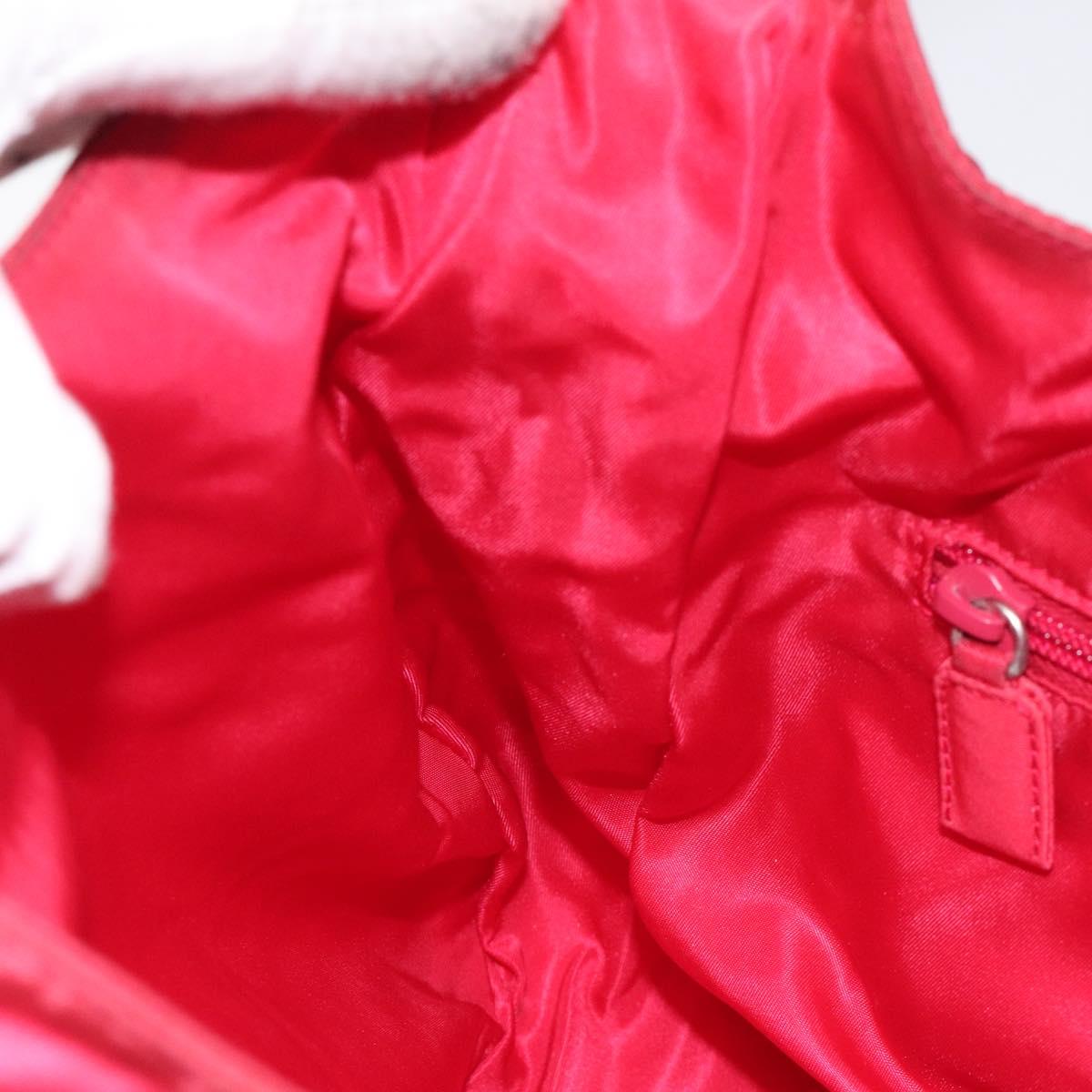 PRADA Hand Bag Nylon Plastic Pink Clear Auth mr1402