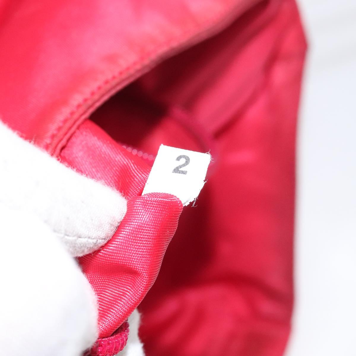 PRADA Hand Bag Nylon Plastic Pink Clear Auth mr1402