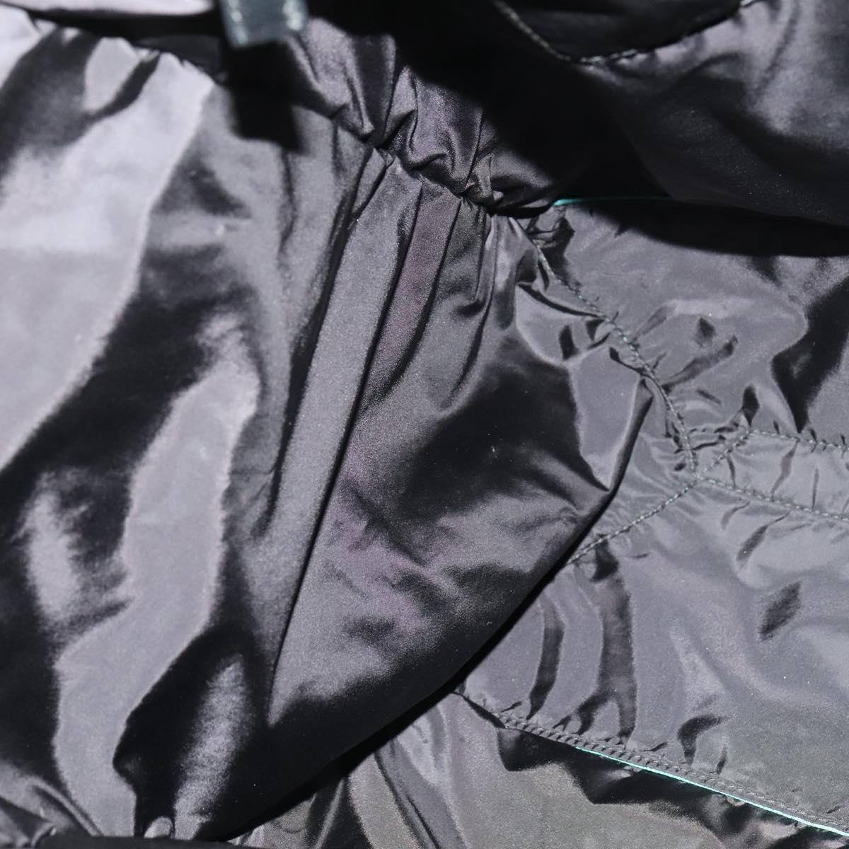 PRADA Tote Bag Nylon Blue Silver Auth mr1463