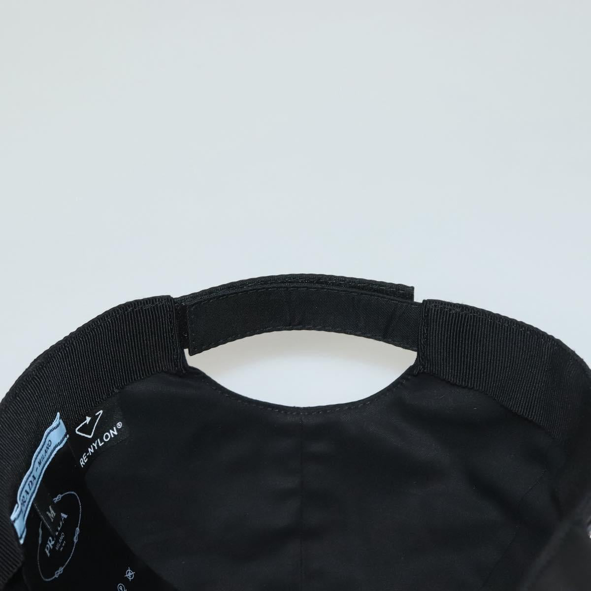 PRADA Cap Nylon M Black Auth mr1473