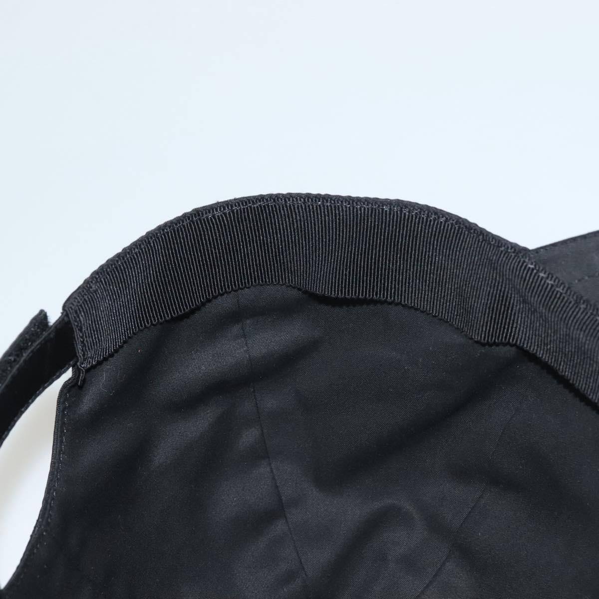 PRADA Cap Nylon M Black Auth mr1473
