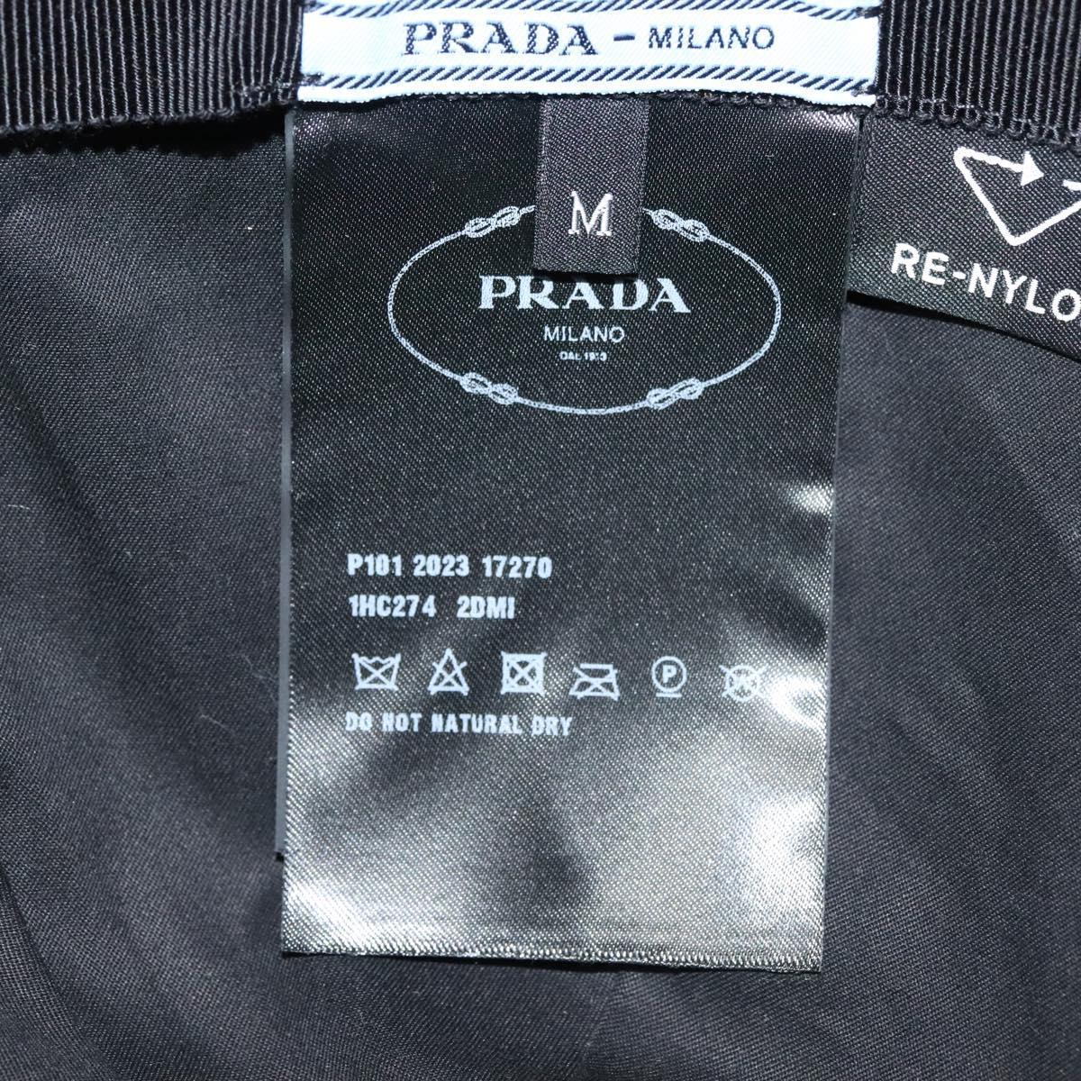 PRADA Cap Nylon M Black Auth mr1473