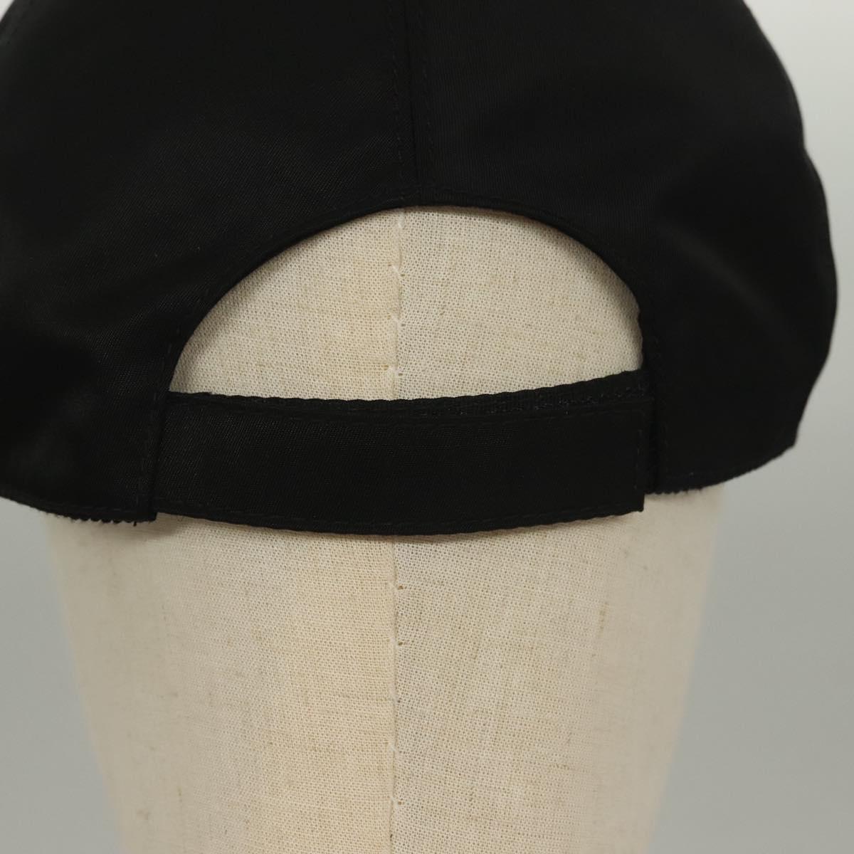 PRADA Cap Nylon M Black Auth mr1473
