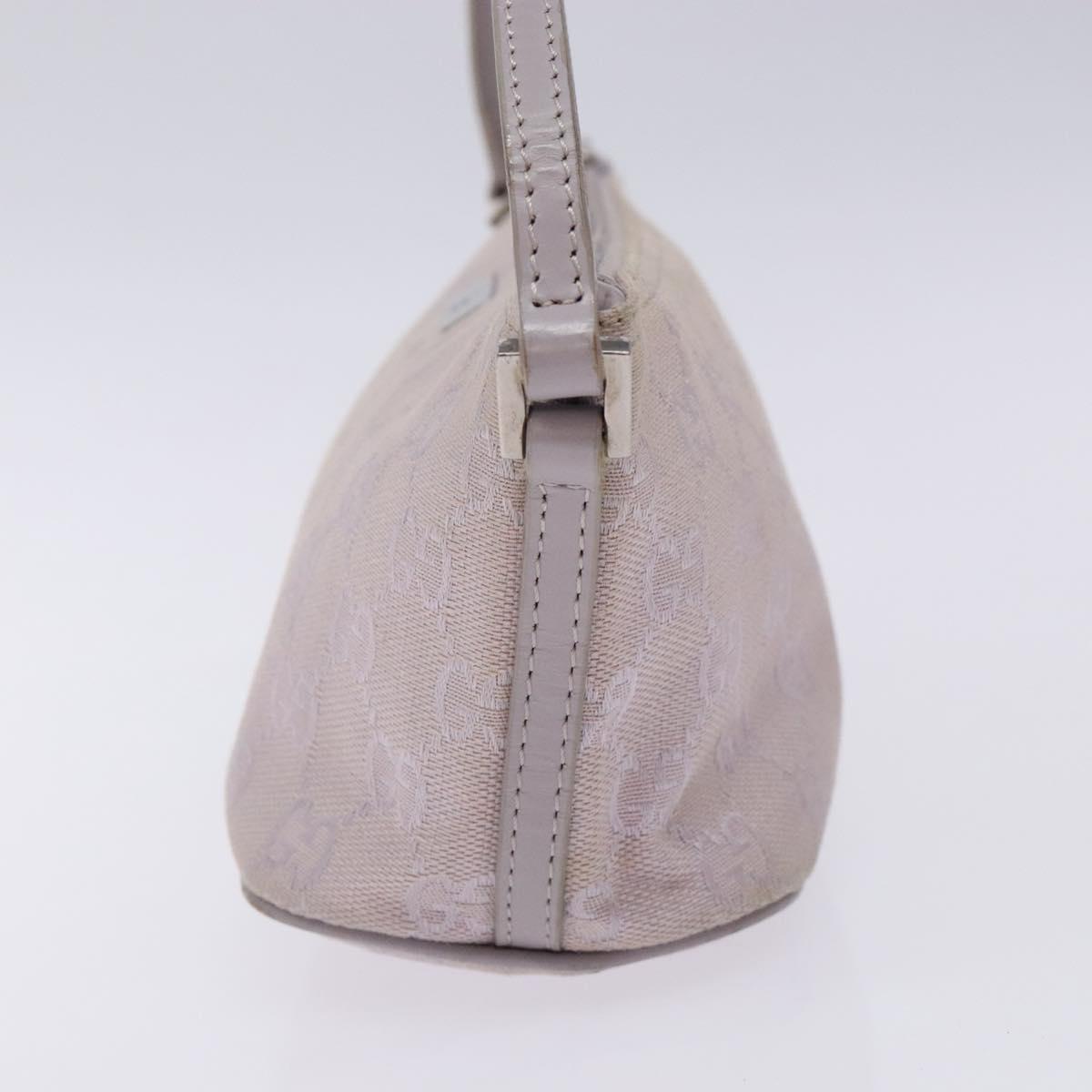 GUCCI GG Canvas Accessory Pouch Purple Silver 7198 Auth mr1477