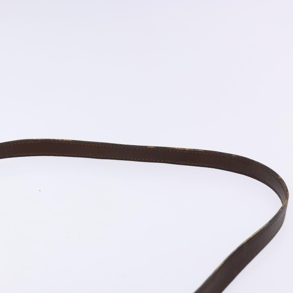 GUCCI Bamboo Shoulder Bag Leather 2way Brown Gold 007 2032 0281 Auth mr1478