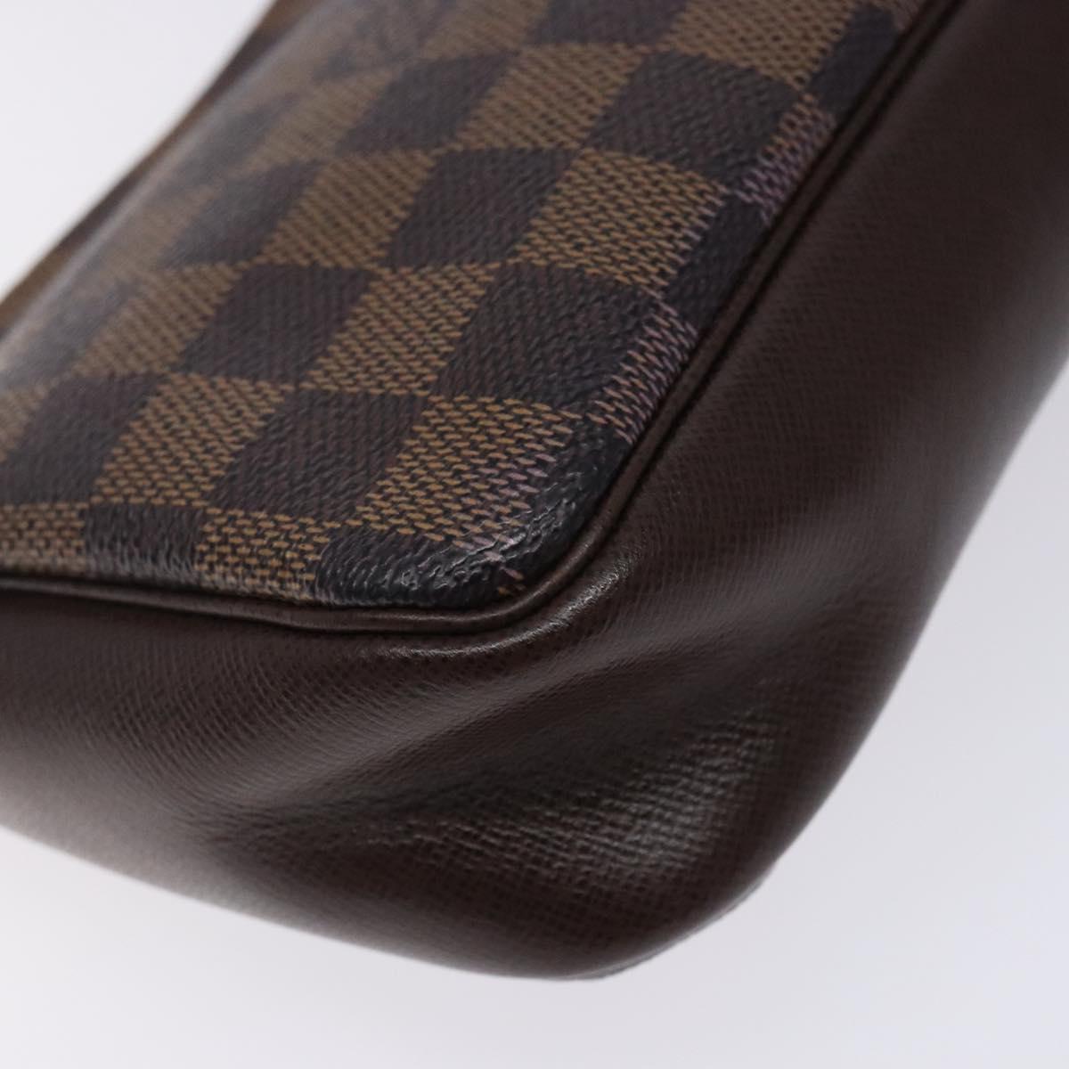 LOUIS VUITTON Damier Ebene Trousse Makeup Pouch N51982 LV Auth mr1493