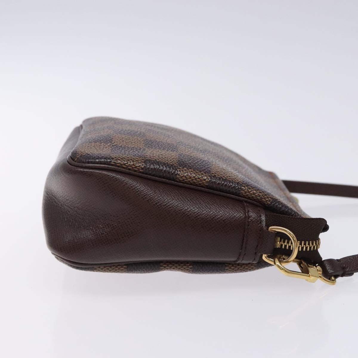 LOUIS VUITTON Damier Ebene Trousse Makeup Pouch N51982 LV Auth mr1493