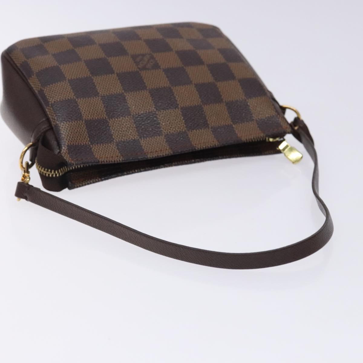 LOUIS VUITTON Damier Ebene Trousse Makeup Pouch N51982 LV Auth mr1493